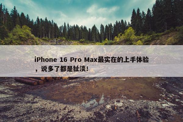 iPhone 16 Pro Max最实在的上手体验，说多了都是扯淡！