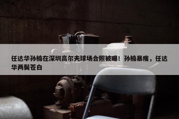 任达华孙楠在深圳高尔夫球场合照被曝！孙楠暴瘦，任达华两鬓苍白