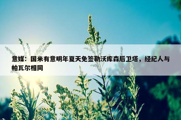 意媒：国米有意明年夏天免签勒沃库森后卫塔，经纪人与帕瓦尔相同