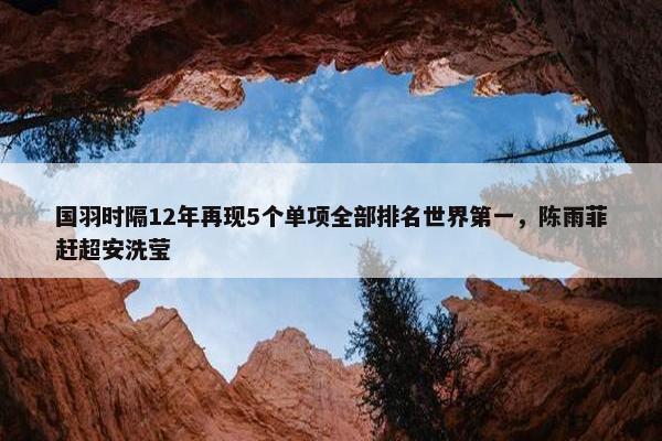 国羽时隔12年再现5个单项全部排名世界第一，陈雨菲赶超安洗莹