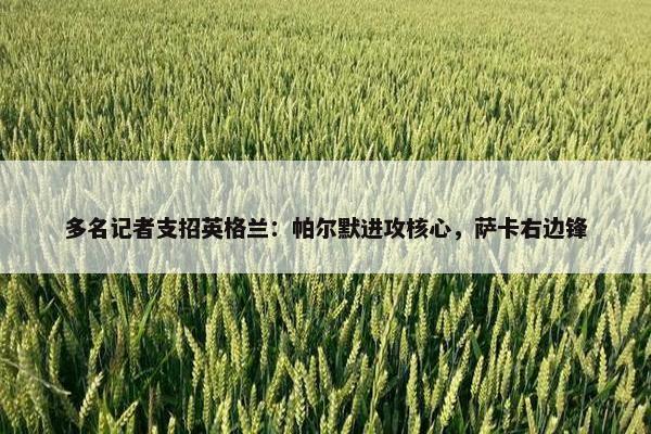 多名记者支招英格兰：帕尔默进攻核心，萨卡右边锋