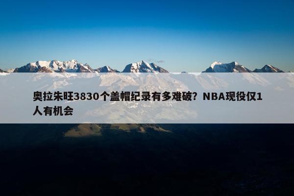 奥拉朱旺3830个盖帽纪录有多难破？NBA现役仅1人有机会