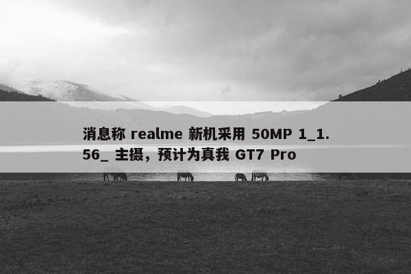 消息称 realme 新机采用 50MP 1_1.56_ 主摄，预计为真我 GT7 Pro