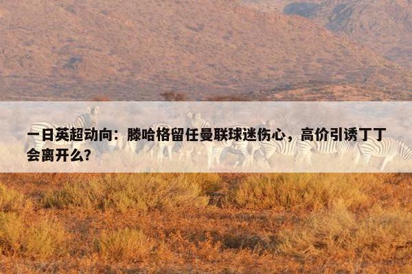 一日英超动向：滕哈格留任曼联球迷伤心，高价引诱丁丁会离开么？