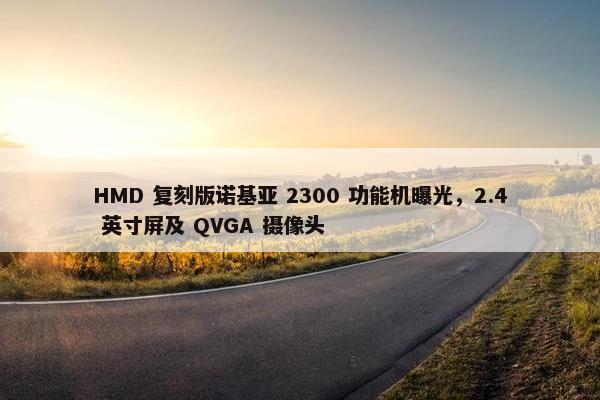 HMD 复刻版诺基亚 2300 功能机曝光，2.4 英寸屏及 QVGA 摄像头