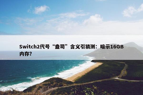 Switch2代号“盎司”含义引猜测：暗示16GB内存？