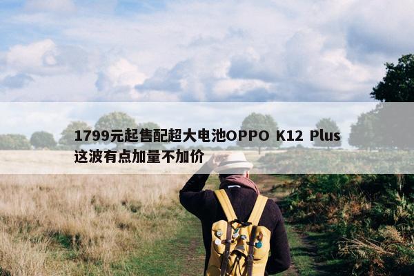 1799元起售配超大电池OPPO K12 Plus这波有点加量不加价