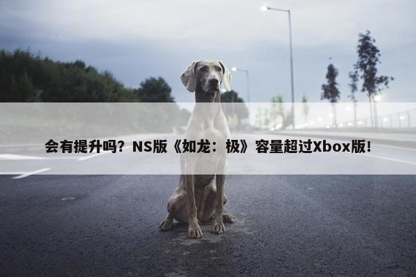 会有提升吗？NS版《如龙：极》容量超过Xbox版！