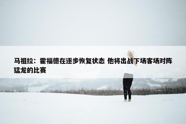 马祖拉：霍福德在逐步恢复状态 他将出战下场客场对阵猛龙的比赛