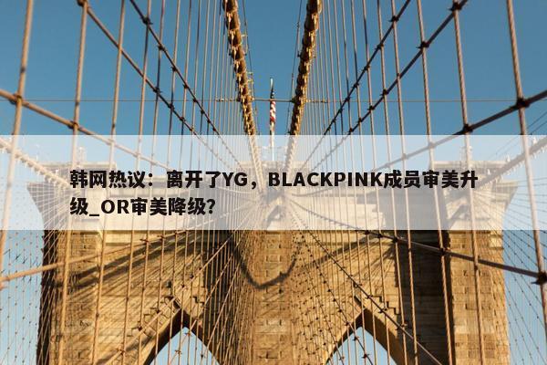 韩网热议：离开了YG，BLACKPINK成员审美升级_OR审美降级？