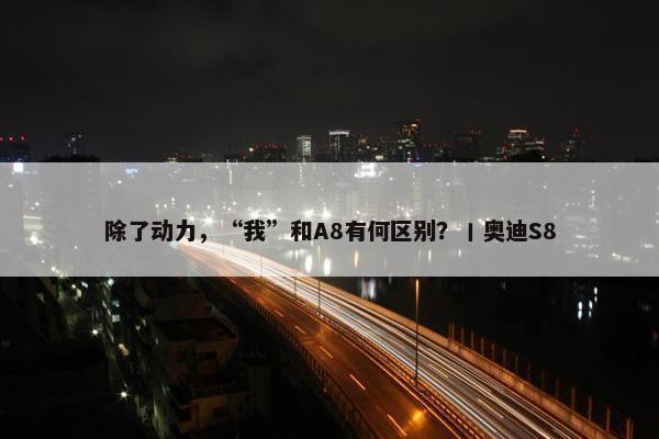 除了动力，“我”和A8有何区别？丨奥迪S8