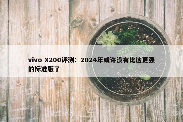 vivo X200评测：2024年或许没有比这更强的标准版了