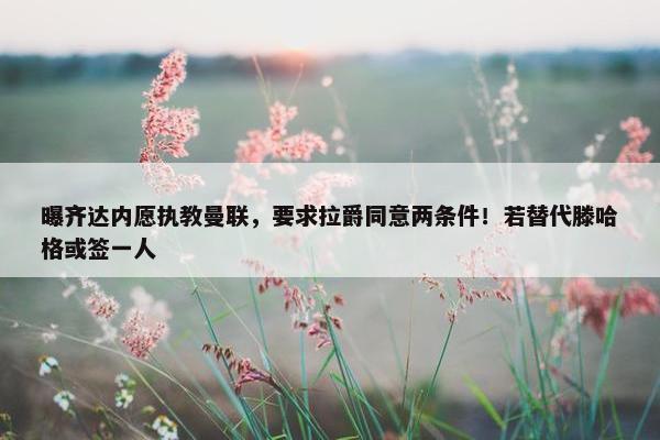 曝齐达内愿执教曼联，要求拉爵同意两条件！若替代滕哈格或签一人