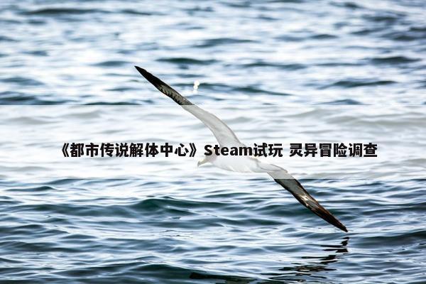 《都市传说解体中心》Steam试玩 灵异冒险调查