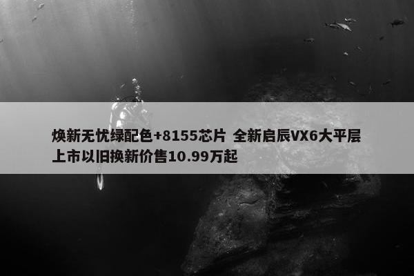 焕新无忧绿配色+8155芯片 全新启辰VX6大平层上市以旧换新价售10.99万起