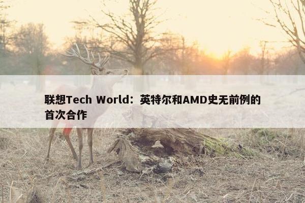 联想Tech World：英特尔和AMD史无前例的首次合作