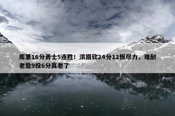 库里16分勇士5连胜！浓眉砍24分12板尽力，难耐老詹9投6分真老了