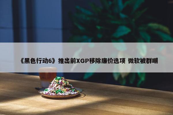 《黑色行动6》推出前XGP移除廉价选项 微软被群嘲