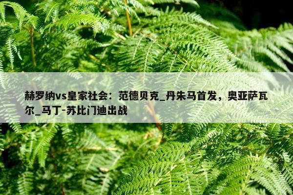 赫罗纳vs皇家社会：范德贝克_丹朱马首发，奥亚萨瓦尔_马丁-苏比门迪出战