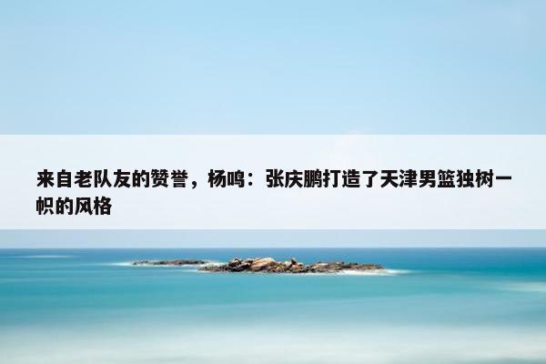 来自老队友的赞誉，杨鸣：张庆鹏打造了天津男篮独树一帜的风格