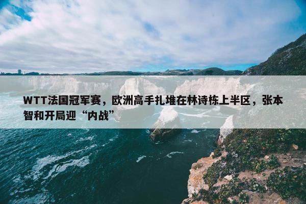 WTT法国冠军赛，欧洲高手扎堆在林诗栋上半区，张本智和开局迎“内战”