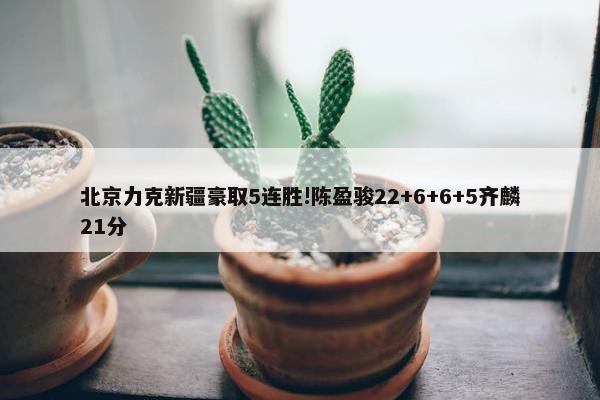 北京力克新疆豪取5连胜!陈盈骏22+6+6+5齐麟21分