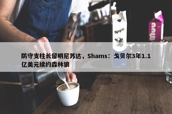 防守支柱长留明尼苏达，Shams：戈贝尔3年1.1亿美元续约森林狼