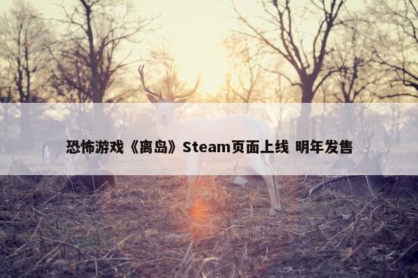 恐怖游戏《离岛》Steam页面上线 明年发售