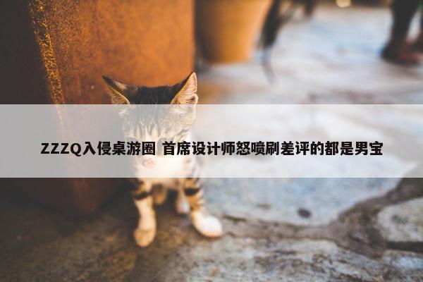 ZZZQ入侵桌游圈 首席设计师怒喷刷差评的都是男宝