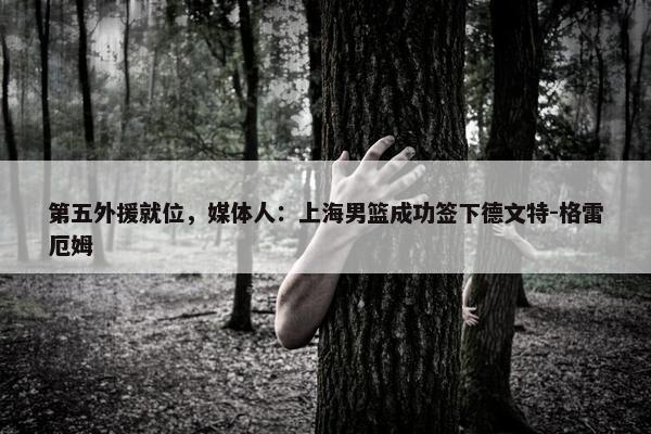 第五外援就位，媒体人：上海男篮成功签下德文特-格雷厄姆