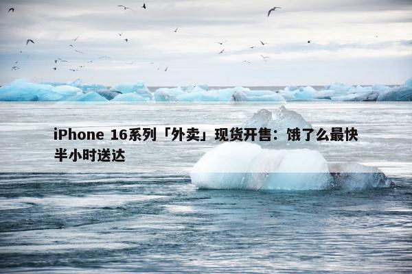 iPhone 16系列「外卖」现货开售：饿了么最快半小时送达