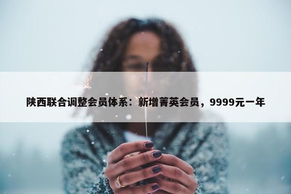 陕西联合调整会员体系：新增菁英会员，9999元一年