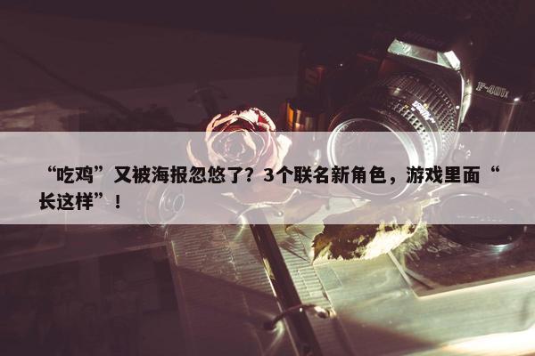 “吃鸡”又被海报忽悠了？3个联名新角色，游戏里面“长这样”！