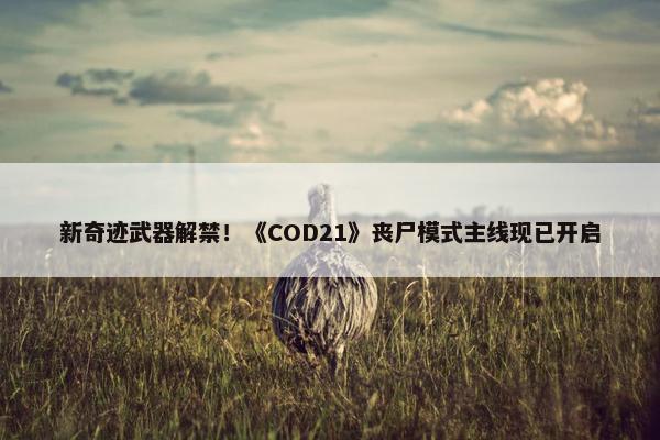 新奇迹武器解禁！《COD21》丧尸模式主线现已开启