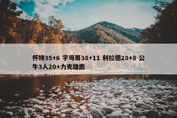 怀特35+6 字母哥38+11 利拉德28+8 公牛3人20+力克雄鹿