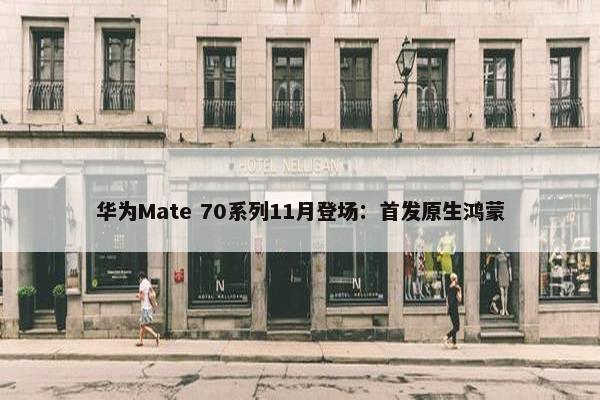 华为Mate 70系列11月登场：首发原生鸿蒙