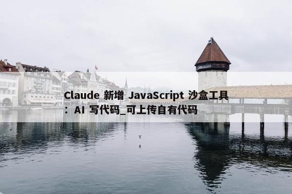 Claude 新增 JavaScript 沙盒工具：AI 写代码_可上传自有代码