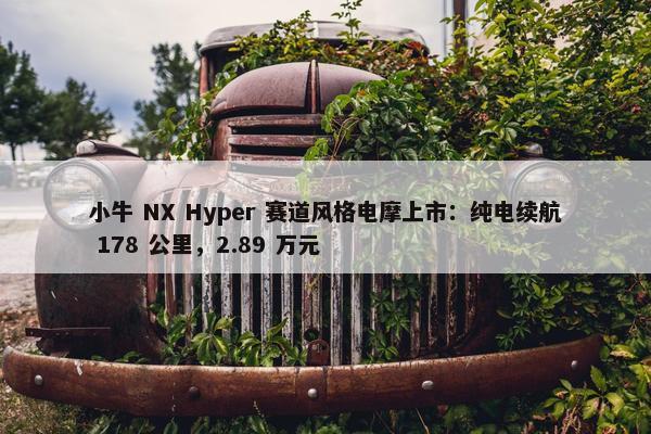 小牛 NX Hyper 赛道风格电摩上市：纯电续航 178 公里，2.89 万元