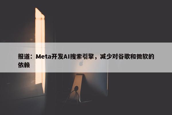 报道：Meta开发AI搜索引擎，减少对谷歌和微软的依赖