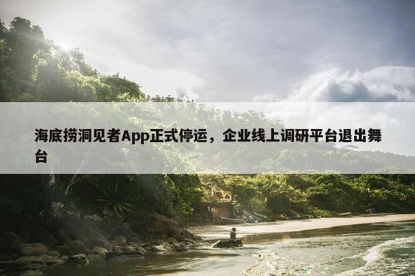 海底捞洞见者App正式停运，企业线上调研平台退出舞台