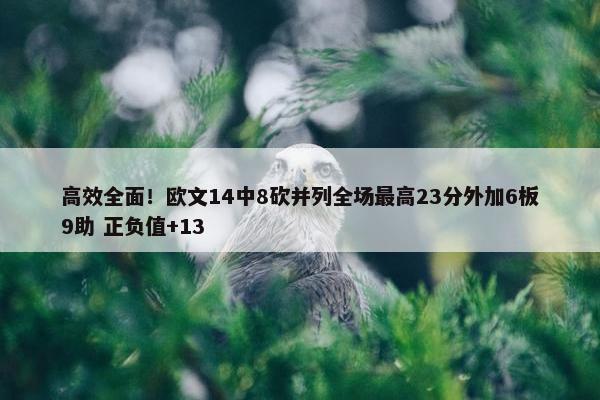 高效全面！欧文14中8砍并列全场最高23分外加6板9助 正负值+13