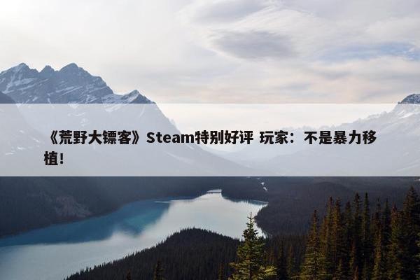 《荒野大镖客》Steam特别好评 玩家：不是暴力移植！