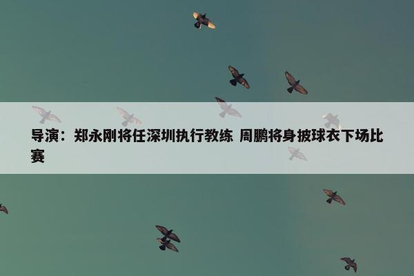 导演：郑永刚将任深圳执行教练 周鹏将身披球衣下场比赛