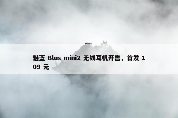 魅蓝 Blus mini2 无线耳机开售，首发 109 元