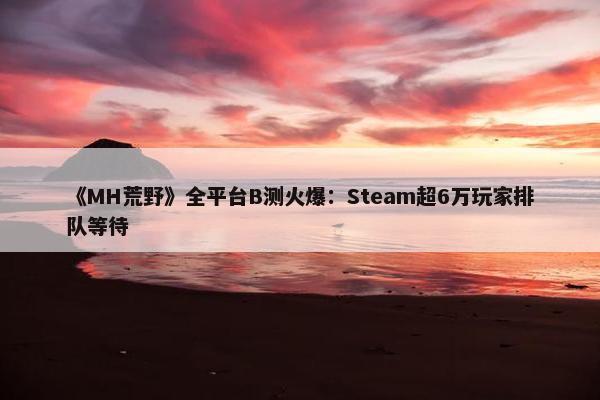 《MH荒野》全平台B测火爆：Steam超6万玩家排队等待