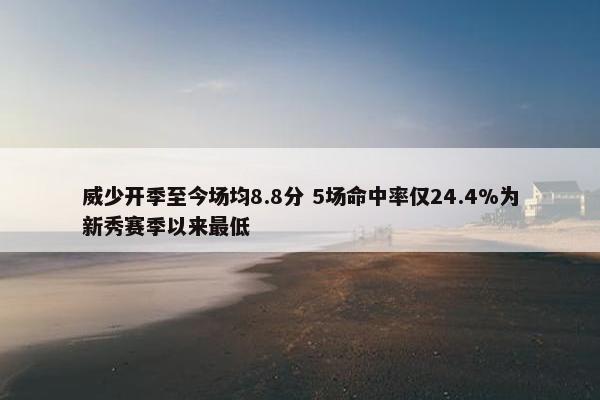 威少开季至今场均8.8分 5场命中率仅24.4%为新秀赛季以来最低