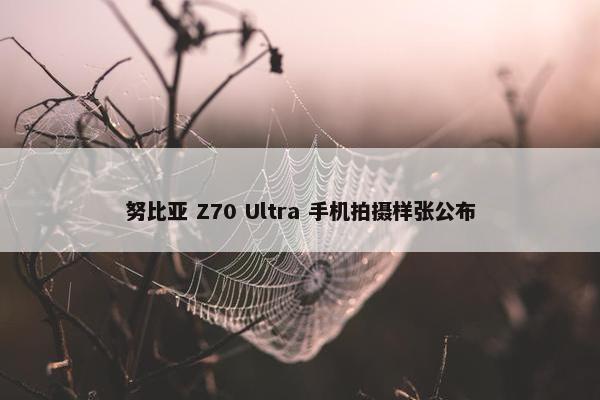 努比亚 Z70 Ultra 手机拍摄样张公布