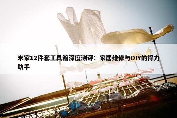 米家12件套工具箱深度测评：家居维修与DIY的得力助手