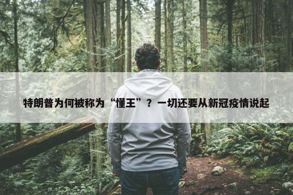 特朗普为何被称为“懂王”？一切还要从新冠疫情说起