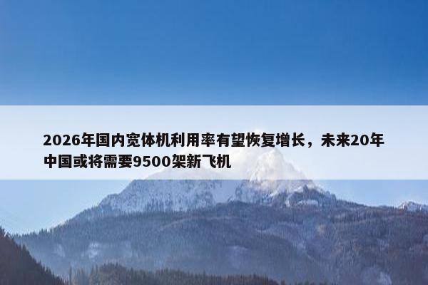 2026年国内宽体机利用率有望恢复增长，未来20年中国或将需要9500架新飞机